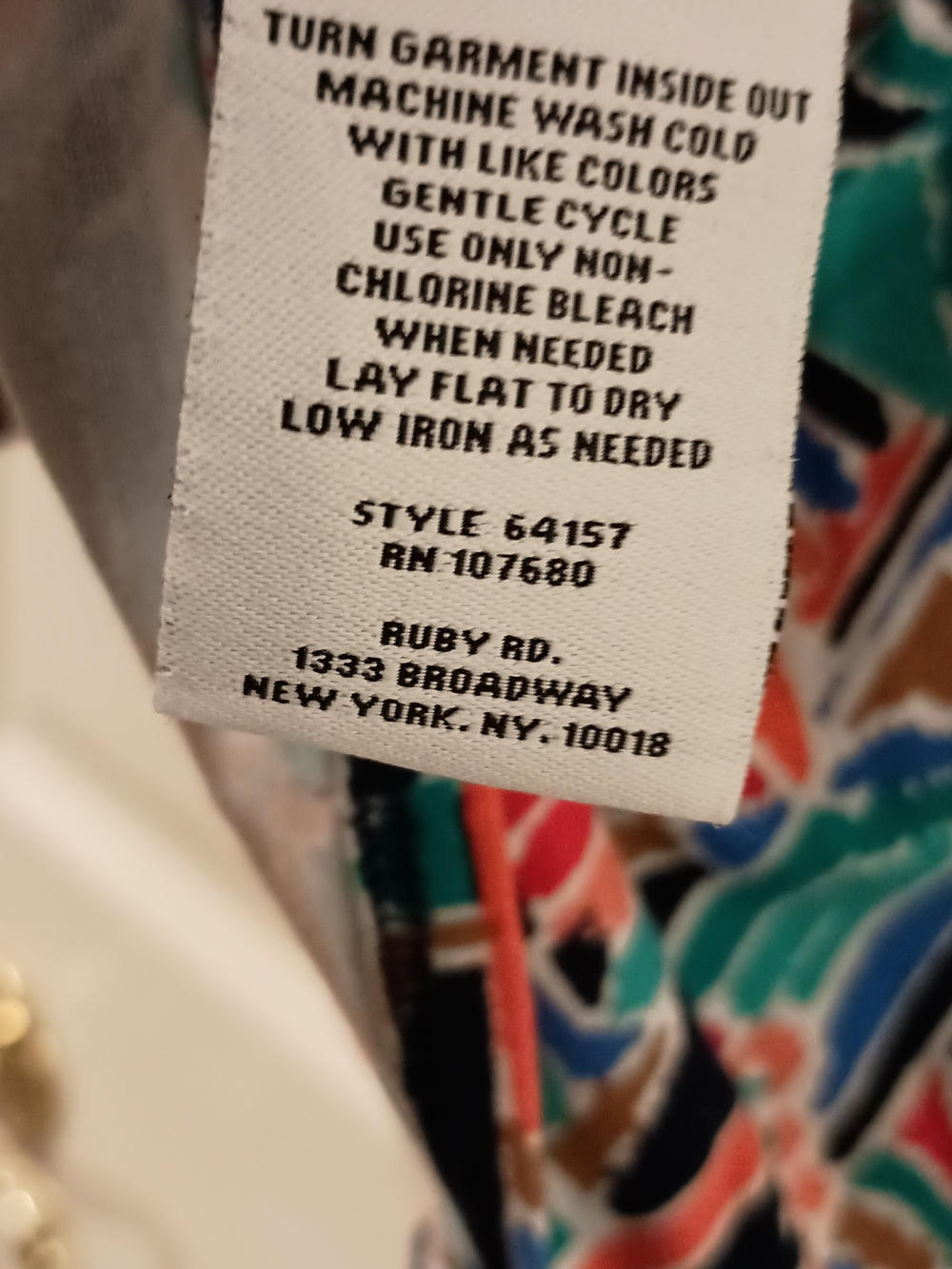 Ruby Rd. Multicolor Geometric Tie-Front Tunic - Picture 10 of 10